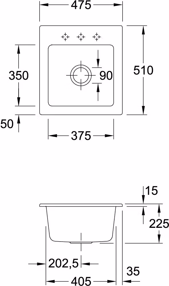 Villeroy & Boch 678101J0 EB-SP Subway 45 XS 475x510mm Ablgarn.
