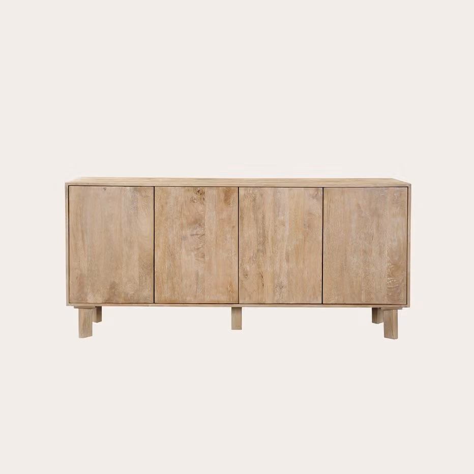 Cassettiera Bondi Banak in legno di mango color beige stile moderno – 2