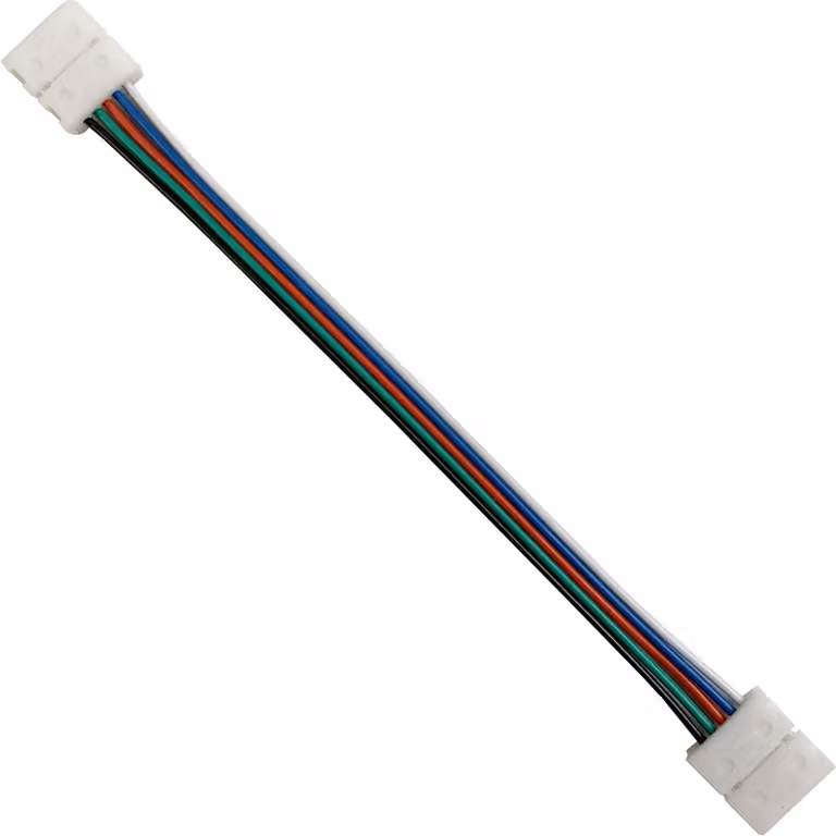 Connettore ad angolo per strisce LED RGBW da 12 mm, 5 pin, bifacciale, 12-24 V CC, 3 A 319807 Polux