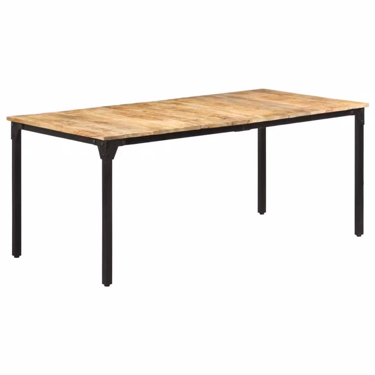 The Living Store Tavolo da pranzo 180x90x76 cm Legno di mango grezzo
