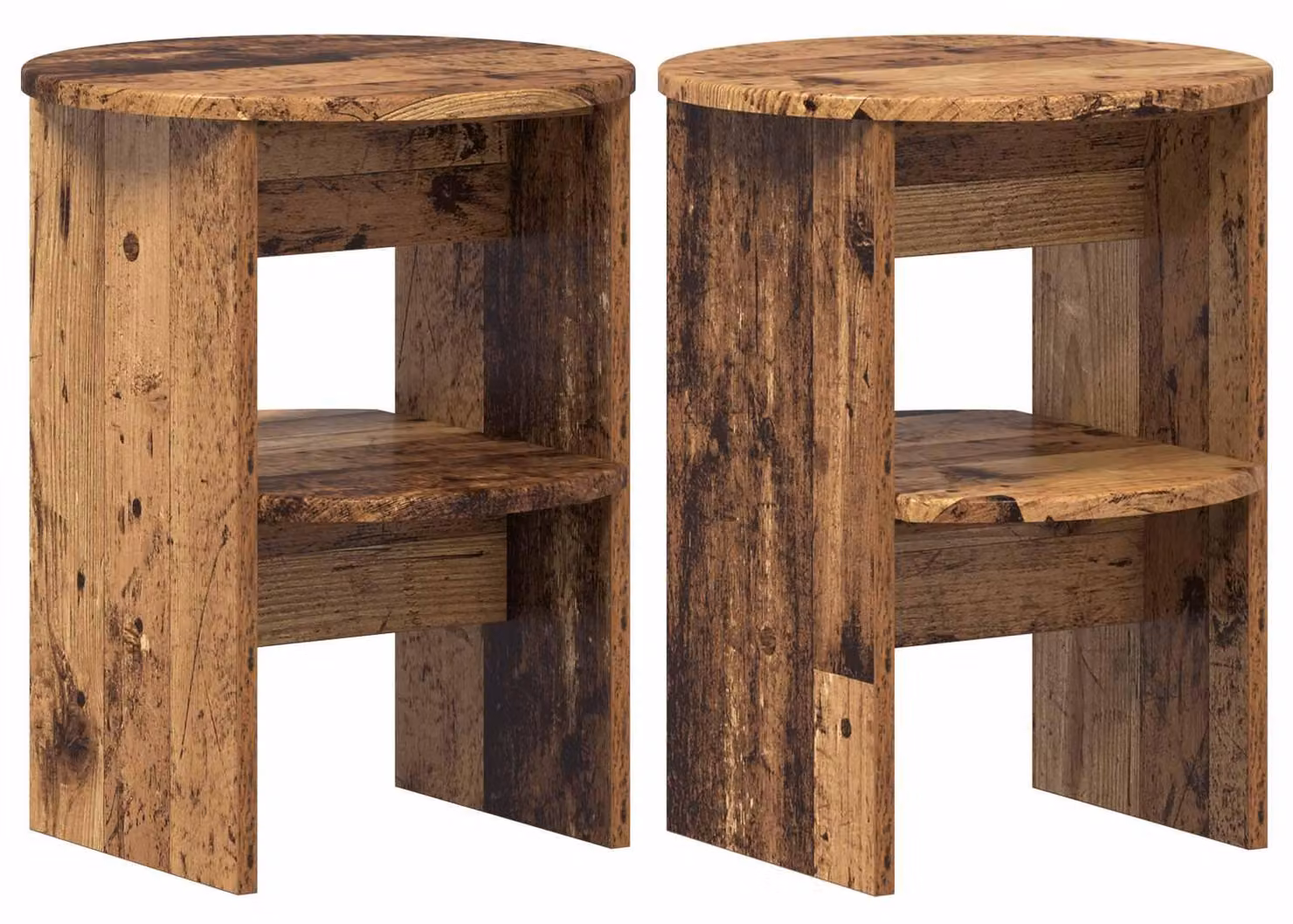 Mobile laterale 2 pcs Legno vecchio Ø40 x 50 cm