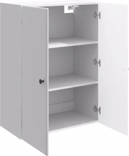 Armadietto a Muro | Mobiletto a muro Bianco Lucido 66 x 34,5 x 90 cm