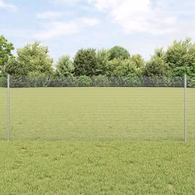 Recinzione in rete saldata con pali 100 x 0,8 m Acciaio zincato 3336424
