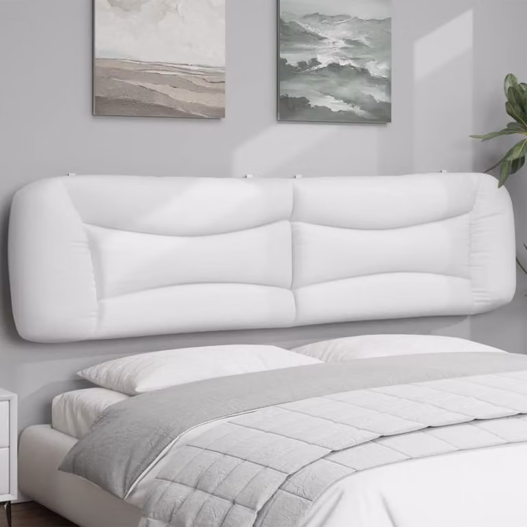 vidaXL Cuscino Testiera Hvar Bianco in Similpelle L: 200 cm