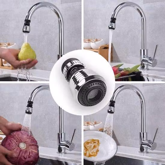 Prolunga girevole per rubinetto, 360°, a risparmio idrico, 2 modalità, cucina/bagno