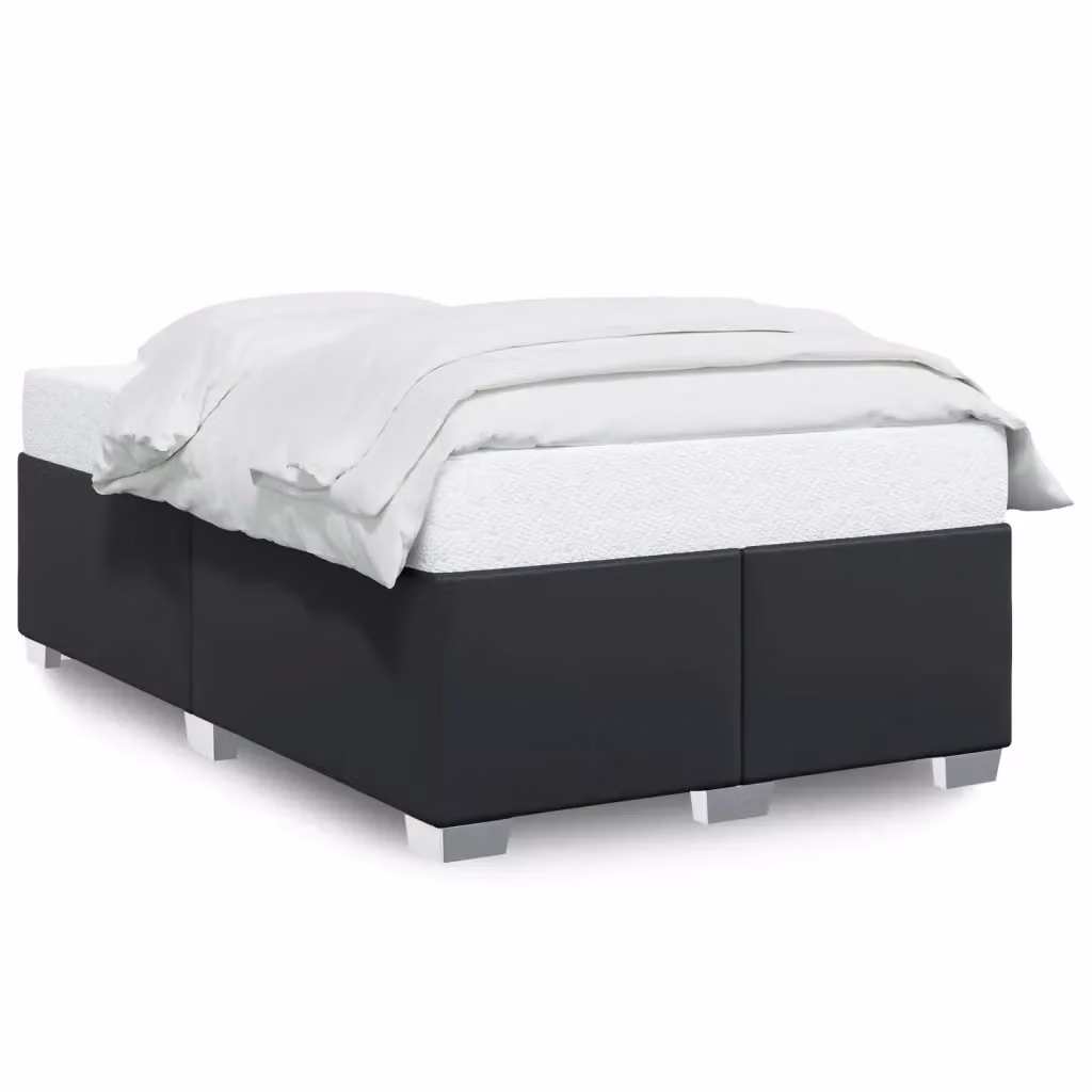 Giroletto vidaXL in similpelle nera con doghe in legno L/P: 120 x 190 cm – 2