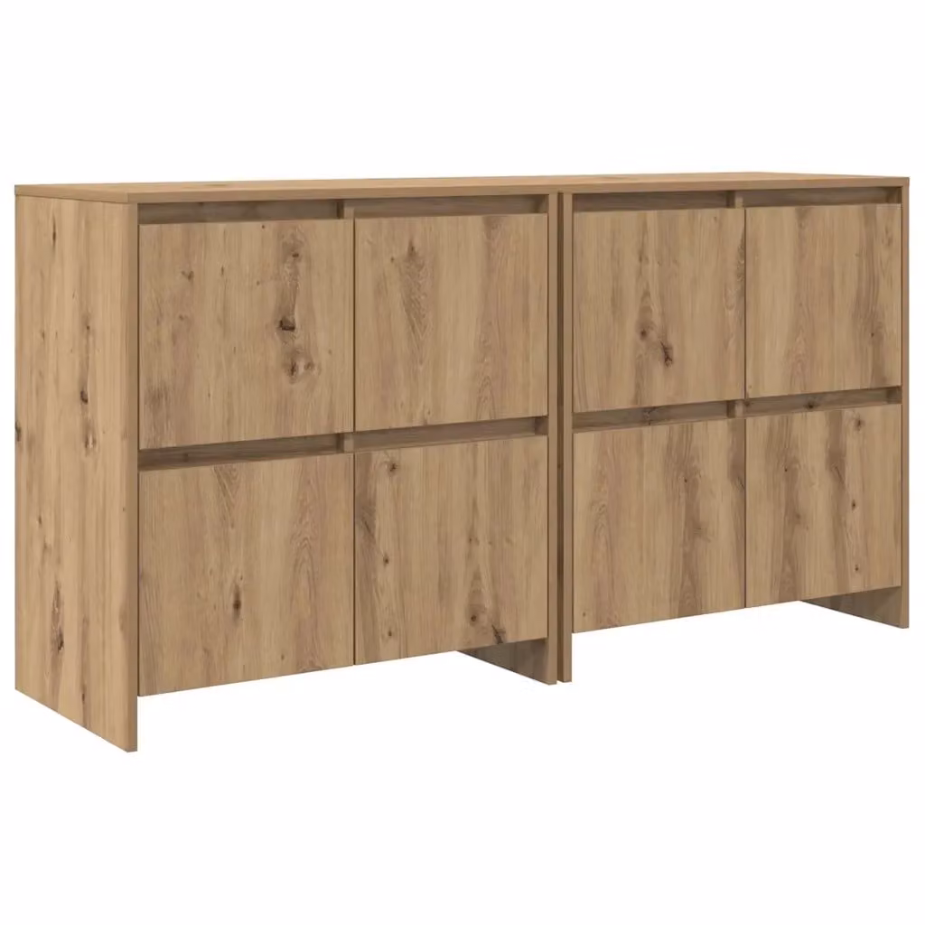 Set di 2 sideboard vidaXL in rovere marrone con design minimalista L/P/H: 70 x 41 x 75 cm – 2