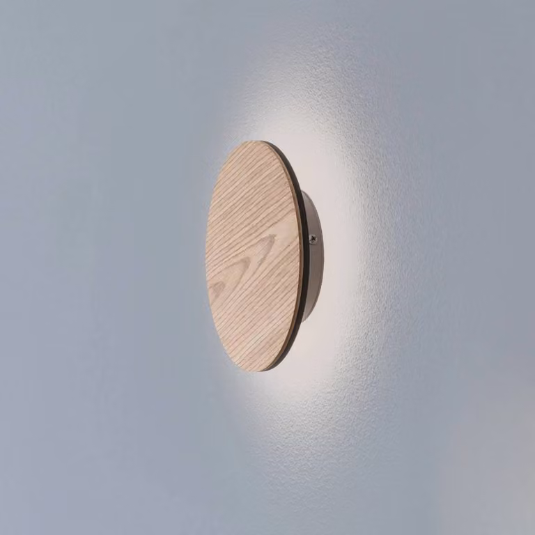 Applique Orios Argon, Legno chiaro, Soggiorno / Sala da pranzo, Legno, Moderno, Applique