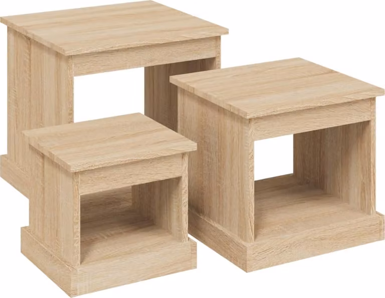 Tavolini da Salotto 3 pz Rovere Sonoma in Legno Multistrato