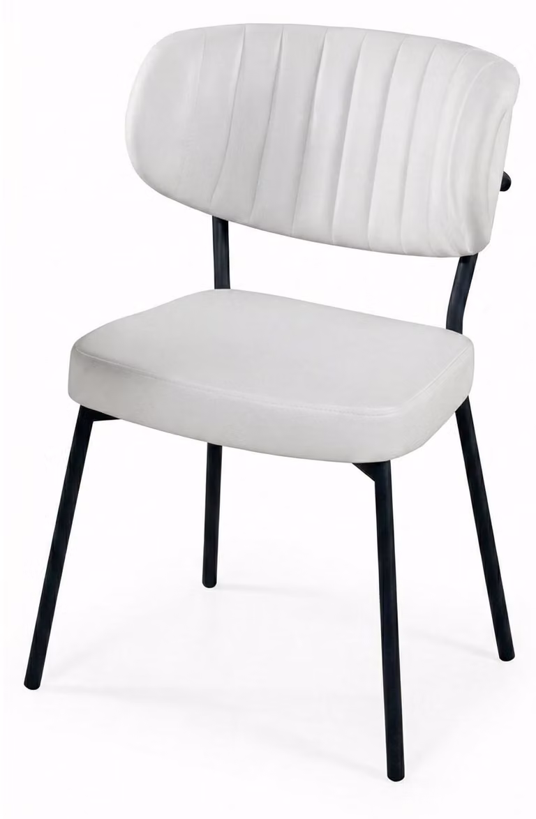 Sedia, stile moderno, colore bianco, comoda, ideale per la sala da pranzo, confortevole e imbottita