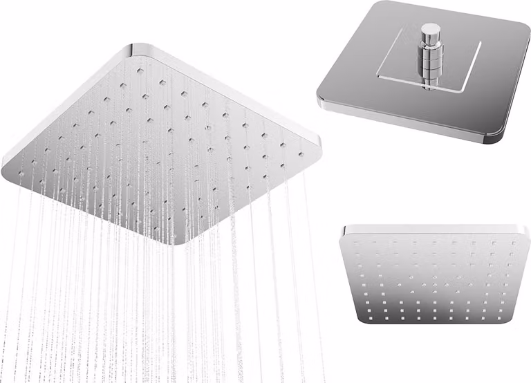 Granitan - Soffione doccia - Doccia a pioggia 22,5x22,5 cm - Doccia cromato - UNIVERSAL