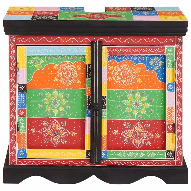 Armadio sottolavello moderno vidaXL in legno color mango per bagno L: 60 cm, P: 35 cm, H: 55 cm
