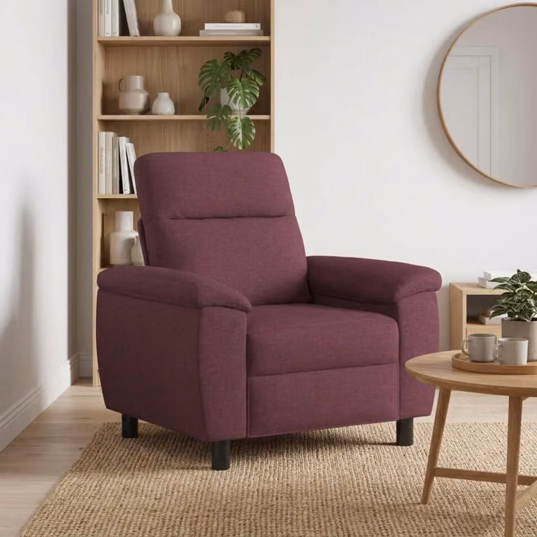 Divano moderno vidaXL in tessuto viola per il tuo soggiorno L/P/H: 95 x 90 x 95 cm