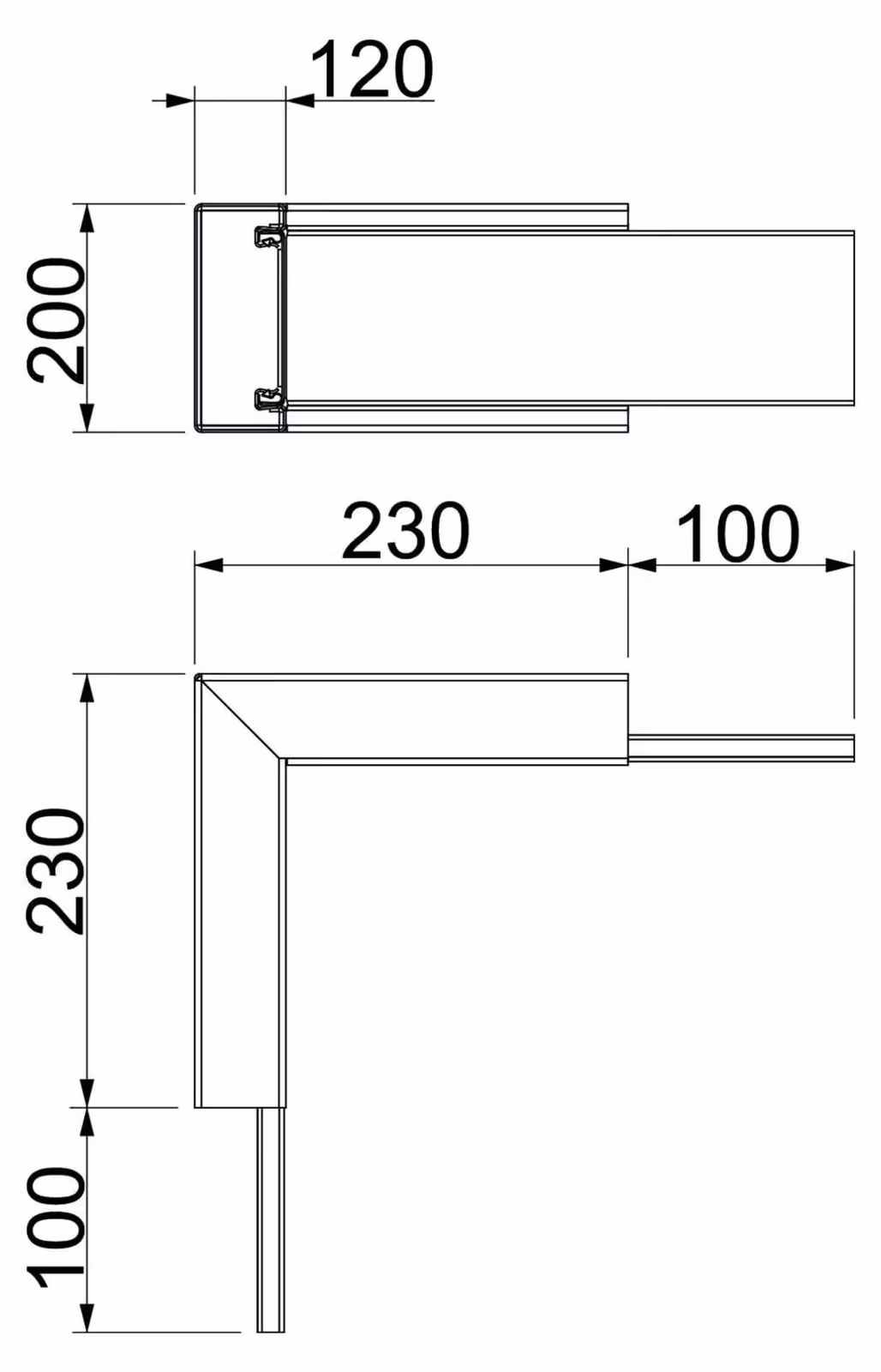 OBO PLM IC 1220 RW Rete angolare interna di protezione antincendio 330x200x330 7218060