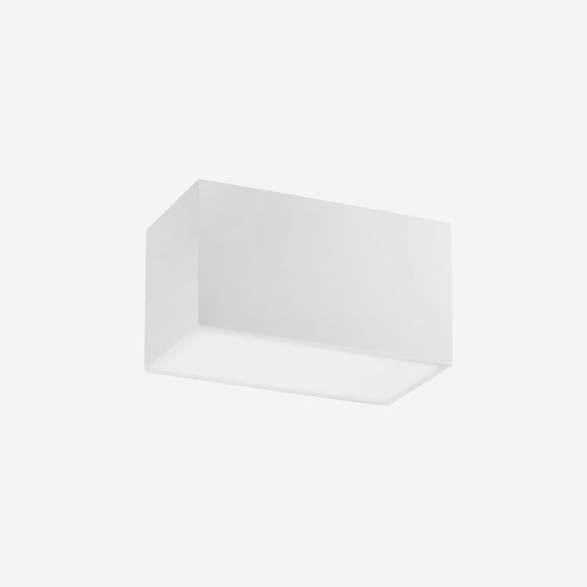 Lampada da soffitto LIVING in gesso bianco verniciabile, 23 cm.