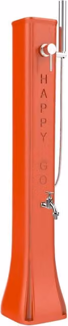 Mini Doccia Solare da Giardino Lavapiedi Miscelatore e Doccetta Mobile Arkema Happy Go Arancio