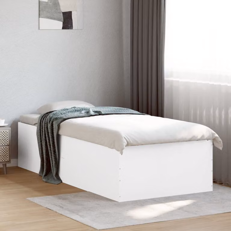 Giroletto vidaXL in legno multistrato bianco con doghe fisse per adulti L/P: 190 x 90 cm