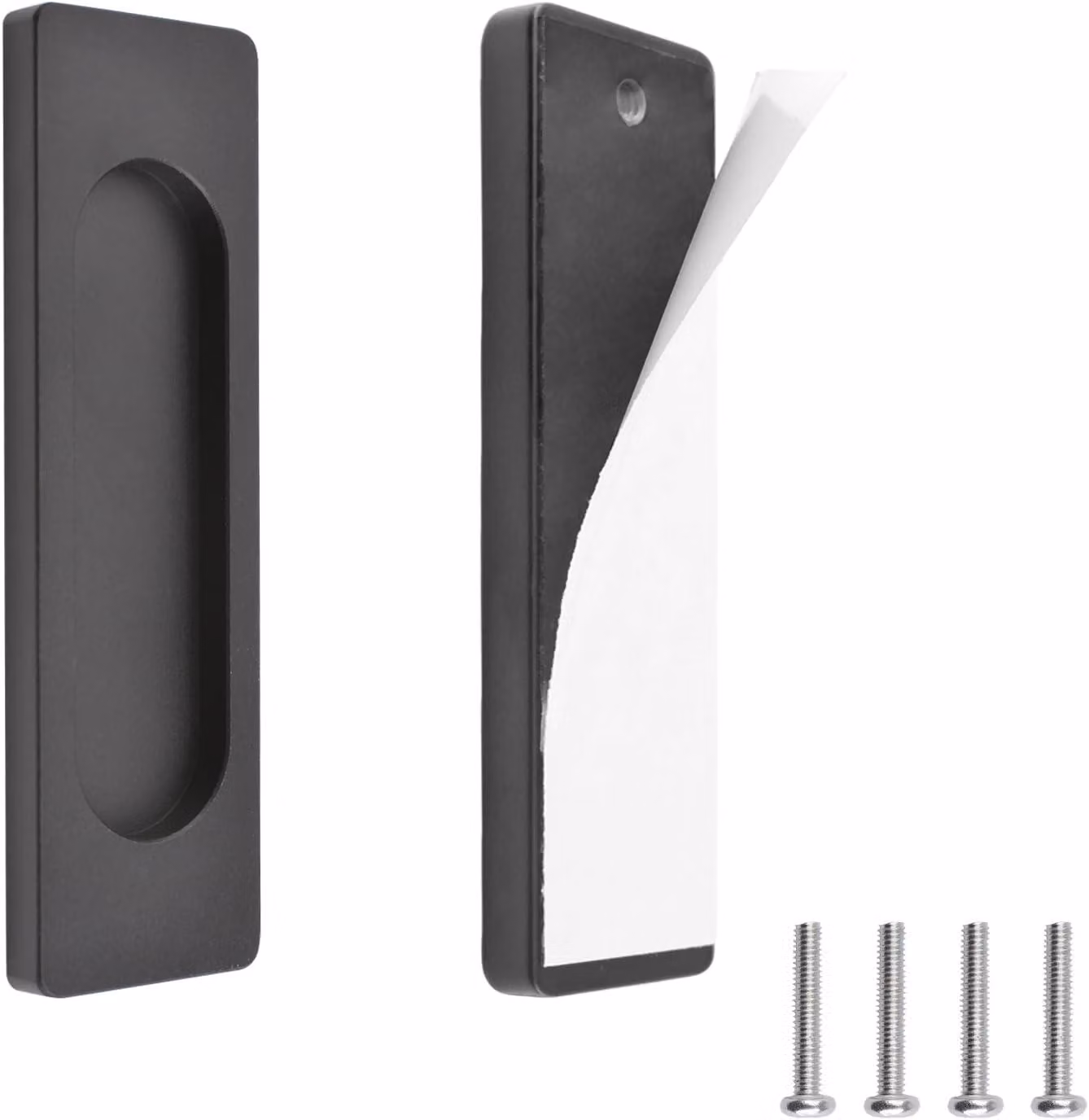 Maniglia rettangolare per porte scorrevoli, adesiva, confezione da 2 pezzi, 100 mm, per porte e finestre