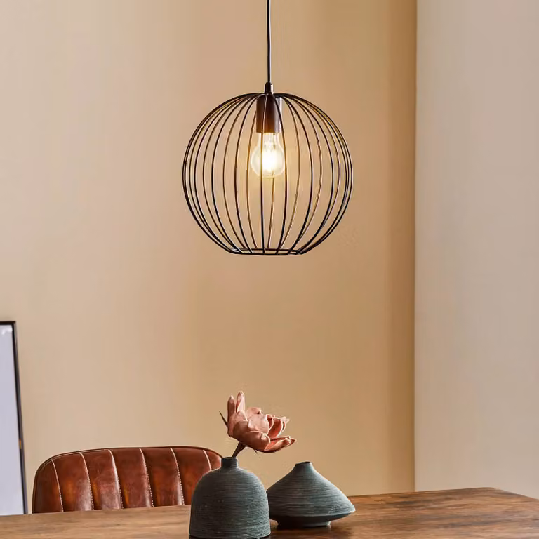 Lampada a sospensione Cumera HELAM, dimmerabile, Nero, Soggiorno / Sala da pranzo, Metallo, Moderno, Lampada a sospensione