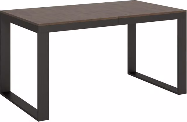Tavolo allungabile Tekno Evolution Bs Com in noce con telaio antracite, L/P/H: 90 x 160/420 cm