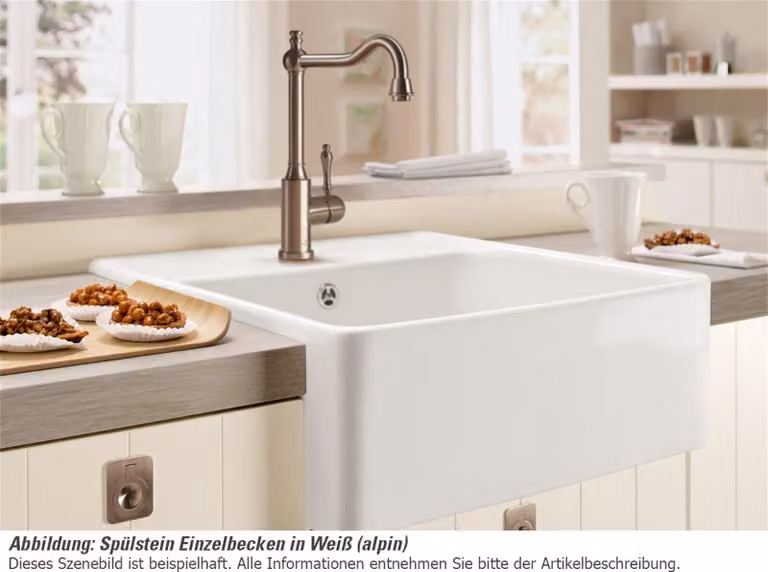 Villeroy & Boch VB Lavello a una vasca 632062 595x630 mm Pietra bianca CeramicPlus