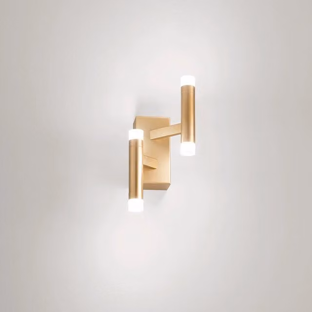 Applique da parete moderna Perenz Illumina in metallo oro e acrilico con LED da 12W 3000K luce calda bianca