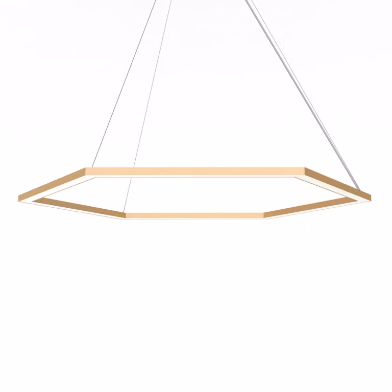 Lampada A Sospensione Esagono D90 Monocolore Opaca