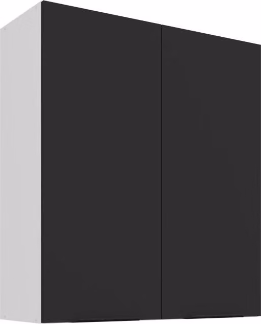Mobile a parete alto LUNARA - larghezza 80 cm, nero/bianco