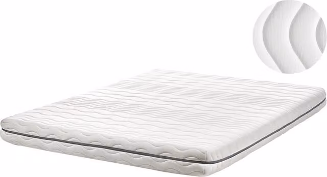 Materasso in Memory Foam bianco con tessuto grigio EU misura singola 160 x 200 cm Medio