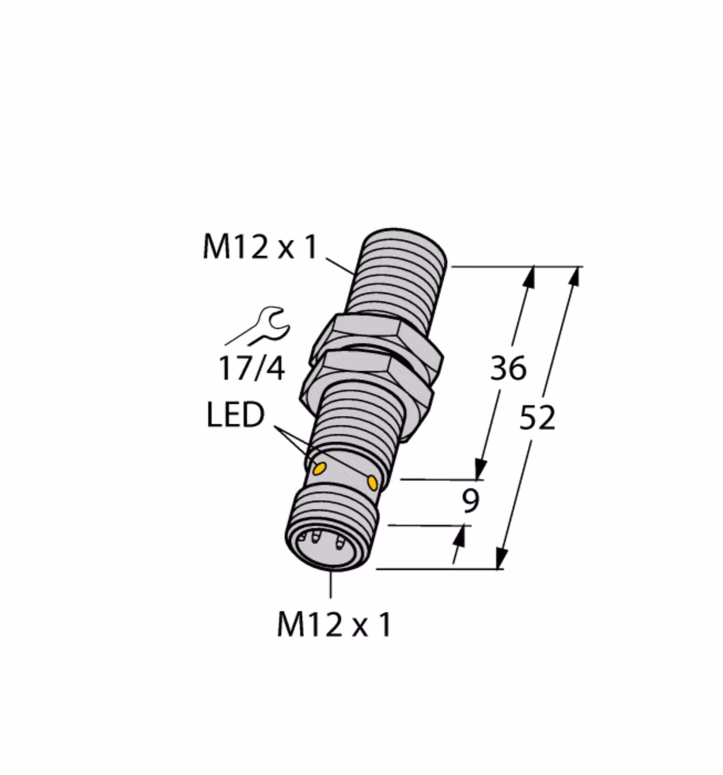 Turck 1634140 - BI3U-M12-AP6X-H1141, sensore induttivo Uprox