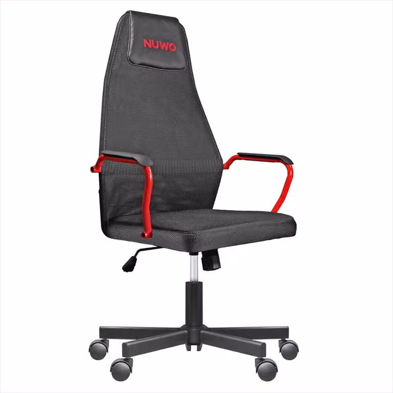 Sedia da gaming Grid, regolabile in altezza, ergonomica, traspirante, capacità massima di 110 kg, colore rosso
