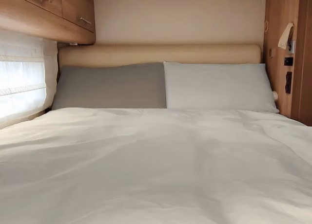 Set Copripiumino Personalizzabile Biancheriaweb in 100% Cotone per Camper e Roulotte, Singolo, Reversibile, Colore Panna-Tortora, Dimensioni: 90x200 cm con Federa 40x80 cm