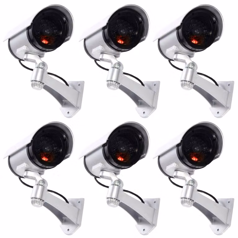 6 telecamere di sicurezza con LED a infrarossi e lampeggiante