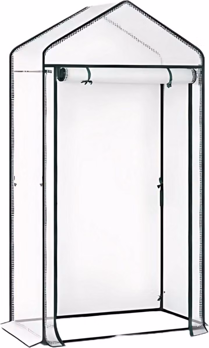 Serra in film 100x50x190 cm - Resistente all'inverno - Pellicola in PE 135 g/m² - Serra fredda - Pomodoro e piante rampicanti - Bianco