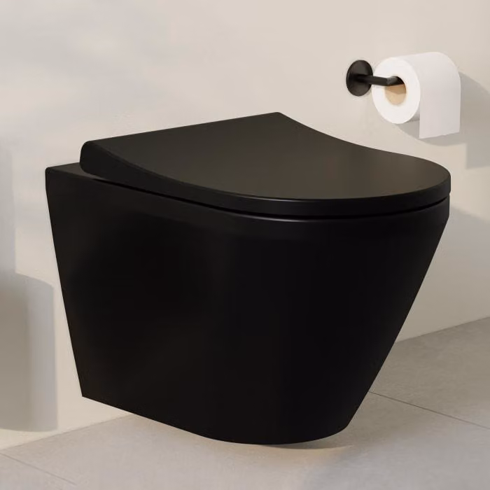 VitrA M-Line, vaso sospeso con scarico a parete, profondità 54 cm, senza brida, forma rotonda