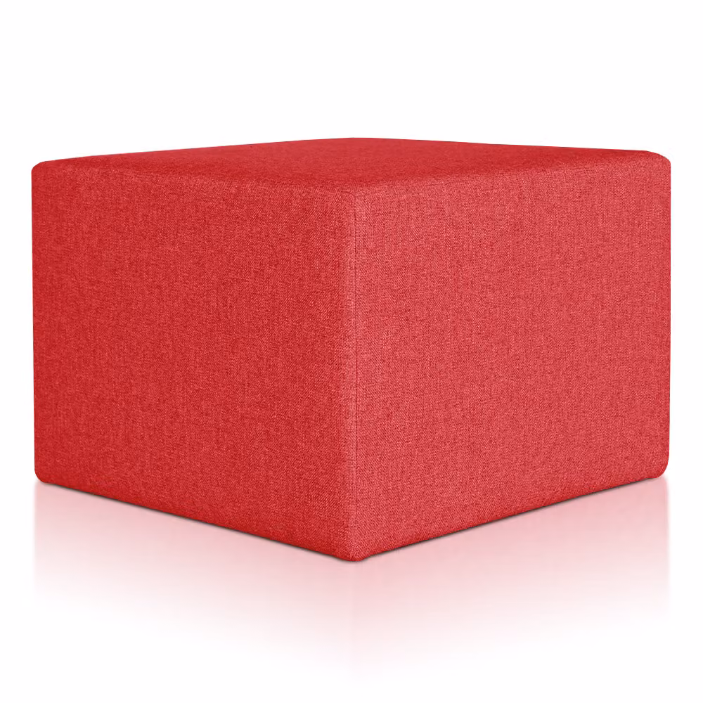 Pouf Rubino 63 x 63 cm Rosso
