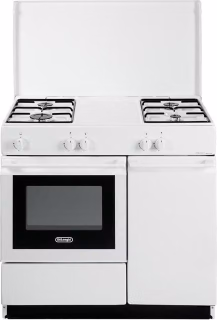 Cucina a gas con forno De'Longhi SGW 854 NM bianca L: 86 cm, P: 50 cm
