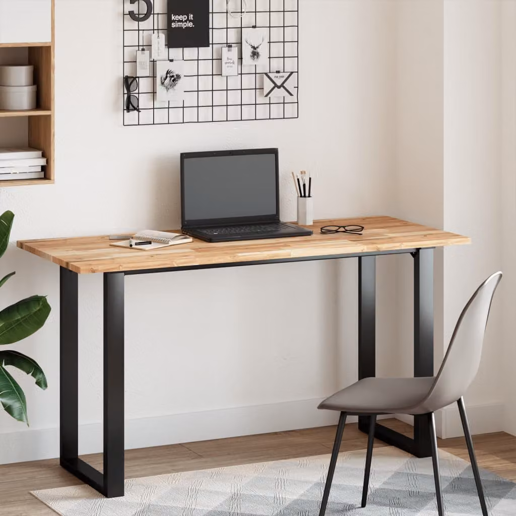 vidaXL Piano da Bagno Non Trattato 120x60x2cm Legno Massello di Acacia
