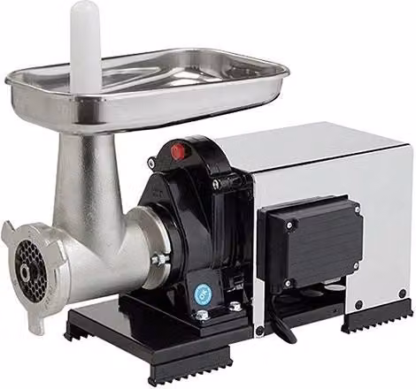 Motoriduttore con tritacarne Reber da 600W in metallo color argento
