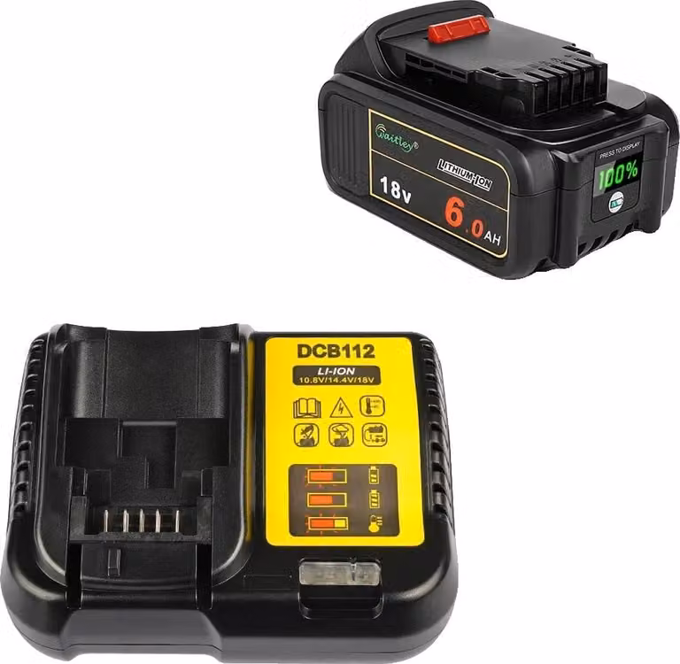 Batterie per utensili elettrici, compatibilità 18 V/20 V, alta capacità, set di batterie da 6 Ah