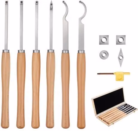 Set di 6 utensili per tornitura del legno VEVOR multicolore per sgrossatura e finitura