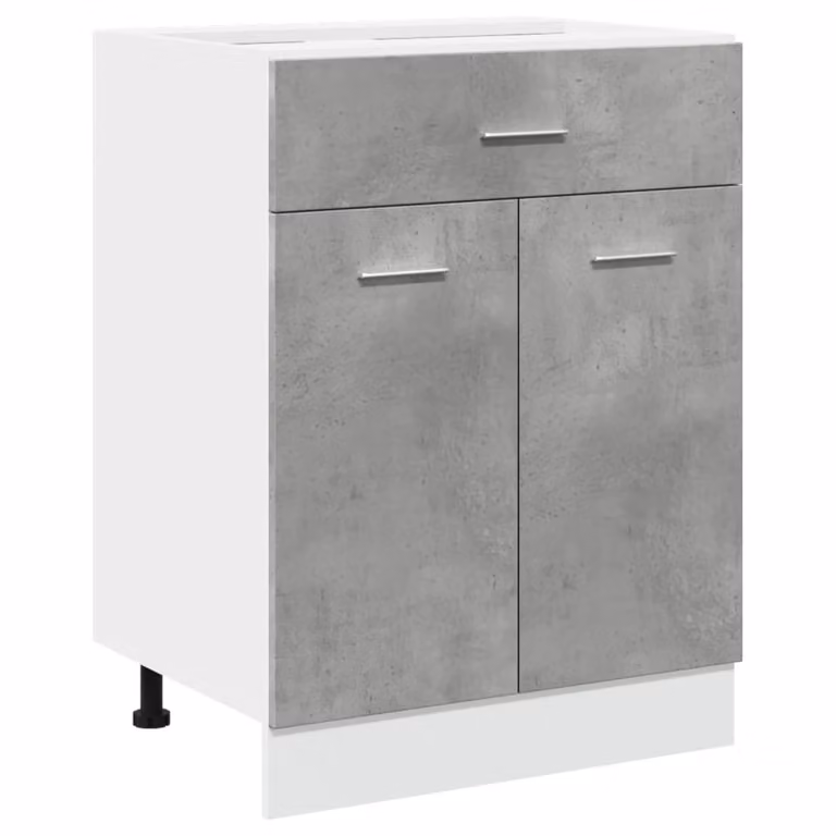 Armadio Inferiore Cassetto “Lyon” Grigio Cemento 60x46x81,5