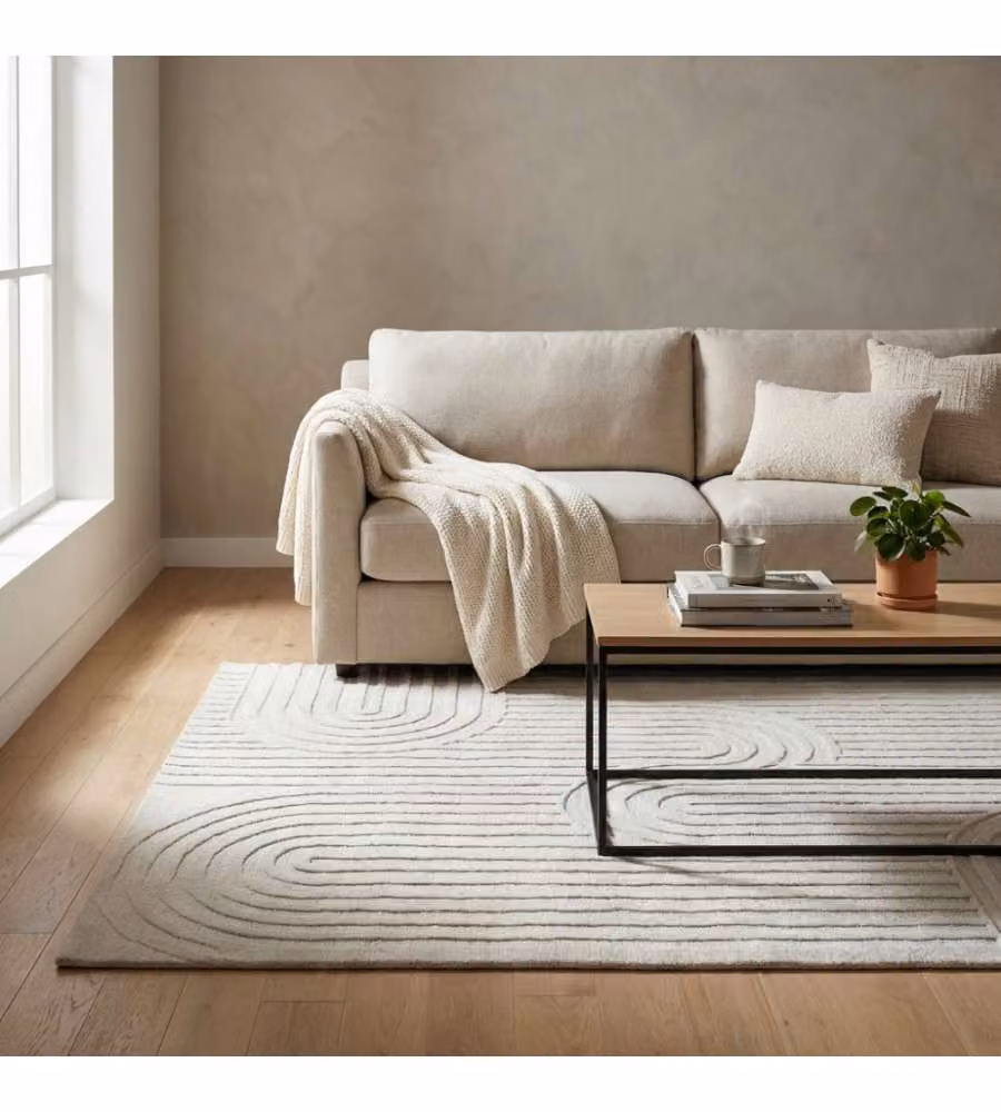 Cosma Tappeto Aurelien in Lana 120x180 cm Bianco Moderno Rettangolare