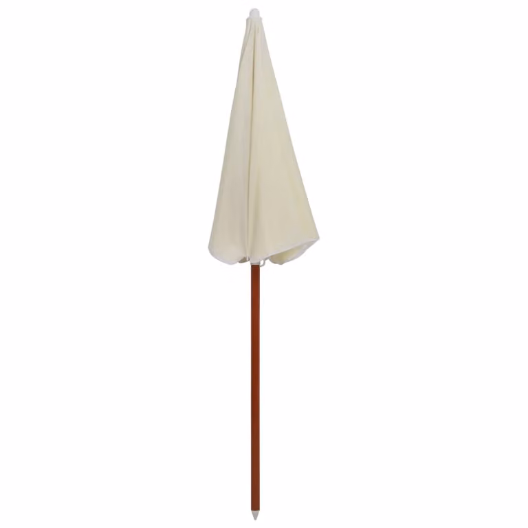 vidaXL Ombrellone con palo in acciaio 180 cm colore sabbia