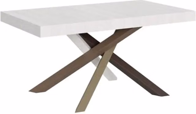 Tavolo allungabile Volantis Itamoby colore bianco frassino con gambe multicolore L: 180-440 cm, P: 90 cm