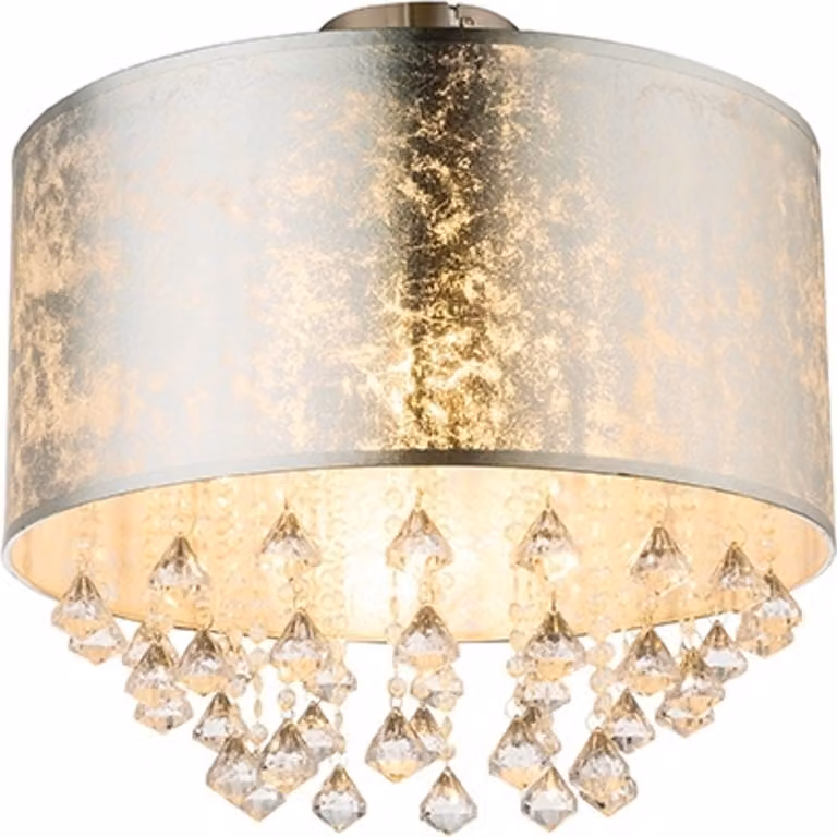 Globo Lighting plafoniera in metallo nichel opaco, 1x E27