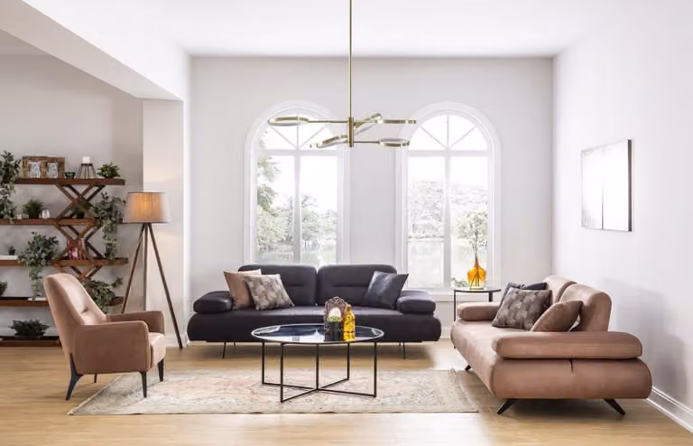 Sofagarnitur 4+3+1 Sitzer Set Design Sofa Polster Couchen Couch Modern Luxus