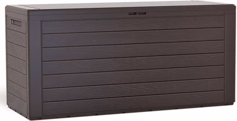 VOUNOT® Contenitore per cuscini da 280 litri, contenitore da giardino impermeabile per cuscini, marrone