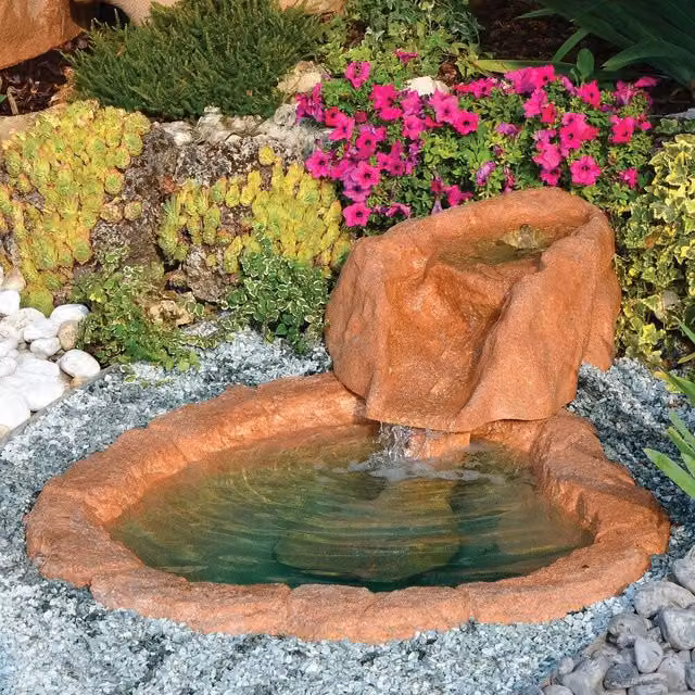 Cascata da giardino Nardis in vetroresina marrone L: 135 cm, P: 100 cm, H: 38 cm