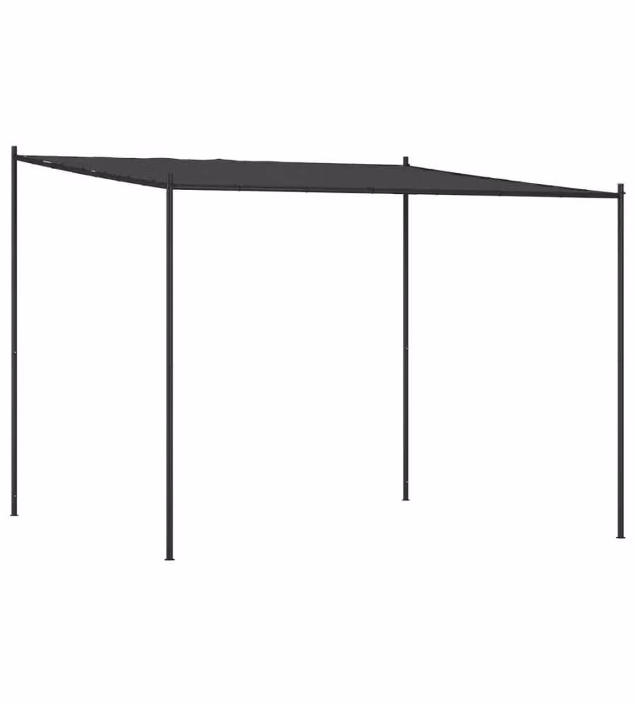 Gazebo vidaXL Antracite in Acciaio e Poliestere L: 300 cm, P: 300 cm, H: 257 cm – 2